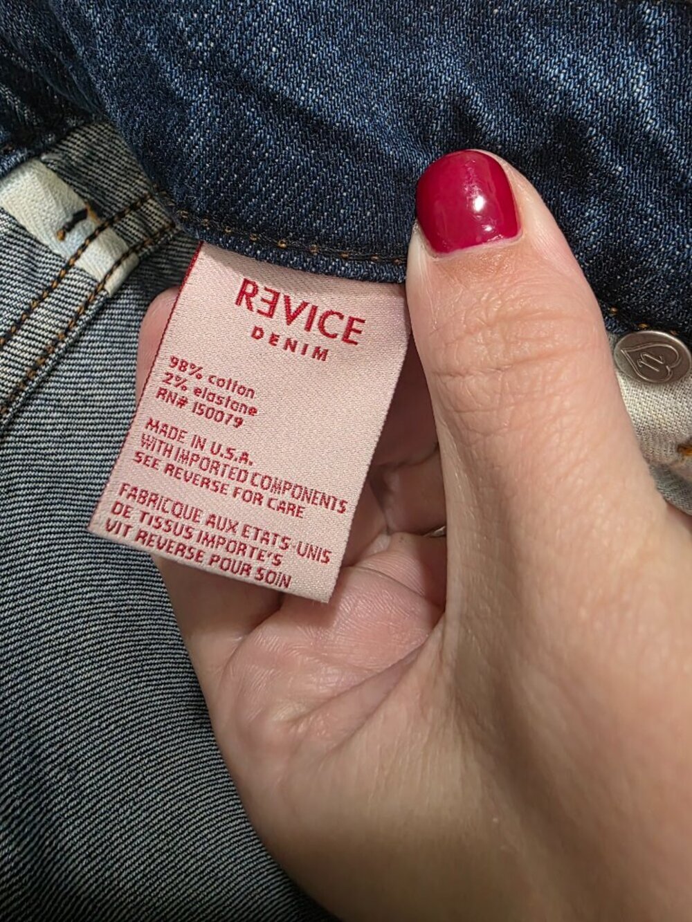 Revice Patchwork Jeans Women’s Size 28 Made in USA Straight Leg High Rise - Picture 4 of 14